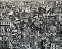 STEPHEN ALDRICH - Signs of the Times, collage, architecture, building, landscape, cityscape