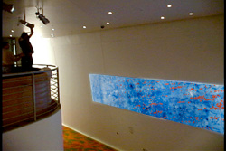 PETER ALEXANDER, Blue, painting, abstract, installation at Walt Disney Concert Hall