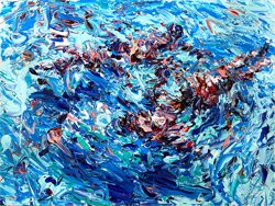 CHRISSY ANGLIKER - Pisces in Venus, painting, water, pool, figurative