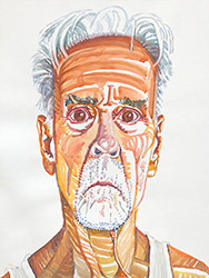 DON BACHARDY - Self-Portrait, 2016, portrait, acrylic, artist, Los Angeles