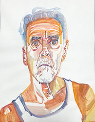 DON BACHARDY - Self-Portrait, 2017, portrait, acrylic, artist, Los Angeles