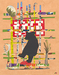 LOU BEACH - Early Spring in the Republic, collage, satire, narrative