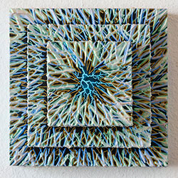 KELLY BERG - A Bolt from the Blue, landscape, painting, sculpture, volcano