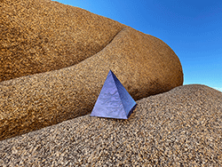 KELLY BERG - Mars Alignment, landscape, painting, sculpture, pyramid, moon, hybrid