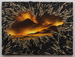 KELLY BERG - El Diablo de Los Angeles, landscape, painting, sculpture, volcano, cave