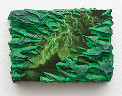 KELLY BERG - Emerald Skies, landscape, painting, sculpture, lighting, pyramid