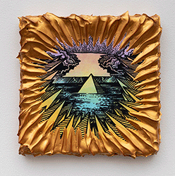 KELLY BERG - Golden Hour, landscape, painting, sculpture, pyramid, ocean, hybrid