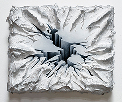 KELLY BERG - Rupture 4, landscape, painting, sculpture, earthquake, ice