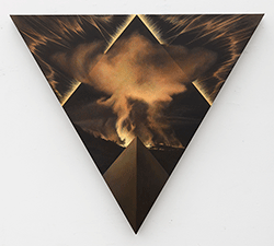 KELLY BERG - Not Dark Yet, landscape, painting, sculpture, pyramid, light, cave, hybrid