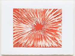 KELLY BERG - Lava Bomb, monoprint, landscape, painting, sculpture, volcano, cave