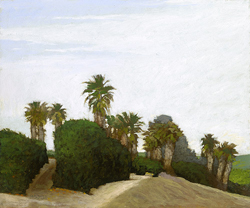 MARC BOHNE - Orange Groves Near Bakersfield, landscape, painting, palm trees