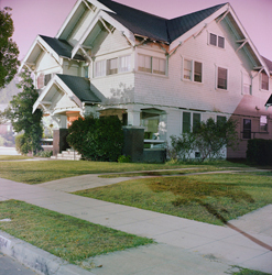 TIM BRADLEY - Corner House at Night, photograph, house, California