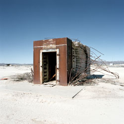 JEFF BROUWS - After Trinity, Nevada Test Site 1, destroyed bank vault, photograph