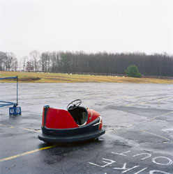 JEFF BROUWS - Inside the Live Reptile Tent, Red Bumper Car, photograph