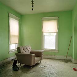 WENDY BURTON - Interior, Living Room Chair, Raymond, South Dakota, photograph