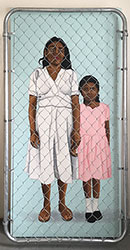 JAVIER CARILLO - Dejandolas de Ttras, painting, los angeles, immigrant, fence