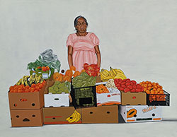 JAVIER CARILLO - Jos Carrillo, Anita, painting, los angeles, fruit, vegetables, loteria