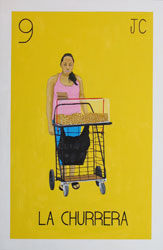 JAVIER CARRILLO - La Cherrera, painting, loteria