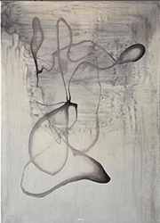 SYDNEY CROSKERY - Abstract, lines, neutrals, Oil Paint