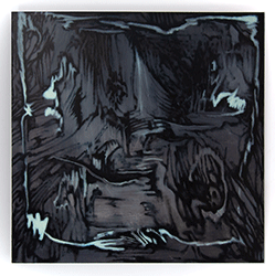 SYDNEY CROSKERY - Abstract, Dark, Cave, Oil Paint