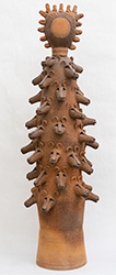 DORA DE LARIOS- Overpopulation, animals, dogs, wolves, totem, sculpture, ceramic