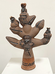 DORA DE LARIOS- Tree of Life, birds, stoneware, sculpture, ceramic