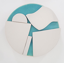 DORA DE LARIOS- Untitled, abstract, disk, ceramic, porcelain