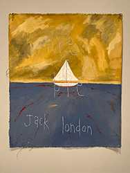 MICHAEL DEYERMOND - JackLondon, book, text, painting, sailboat, conceptual