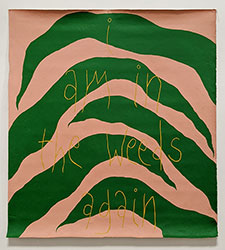 MICHAEL DEYERMOND - In the Weeds, plant, text, painting, California, conceptual