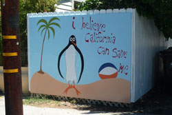 MICHAEL DEYERMOND - I Believe, painting, California, conceptual, installation, penguin