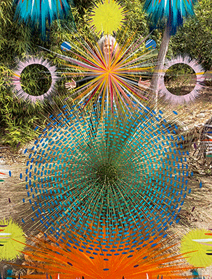 Robin Mitchell, Emanation #1, 2020, gouache on archival pigment print, 21.75 x 16.75 in - $1,800