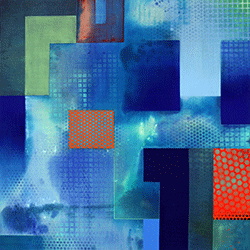 NED EVANS - Garopa, painting, abstract, geometric