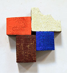 NED EVANS - Keyhole #16, sculpture, painting, abstract, geometric