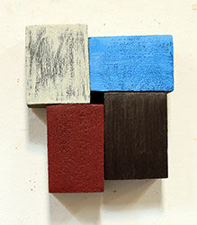 NED EVANS - Keyhole #17, sculpture, painting, abstract, geometric