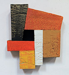 NED EVANS - Keyhole #4, sculpture, painting, abstract, geometric