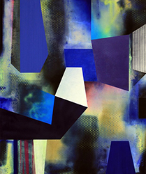 NED EVANS - Pluto, painting, abstract, geometric