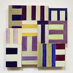 NED EVANS - Roman Stripes, painting, abstract, geometric