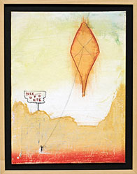 NED EVANS + DAVID LLOYD - UFO #1, unidentified flying object, collage, painting, abstract