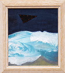 NED EVANS + DAVID LLOYD - UFO #6, unidentified flying object, collage, painting, abstract