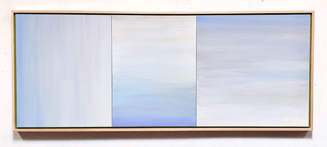 NED EVANS - Whiteout, painting, abstract, geometric, water
