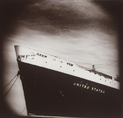 JAMES FEE - Untitled 027, Newport News, VA, black and white with sepia color, United States ship