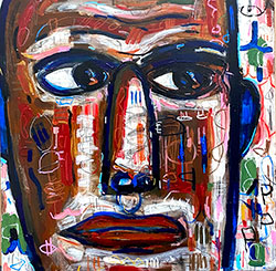    GRONK - painting of abstract face