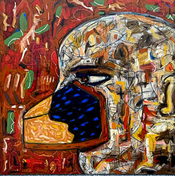    GRONK - painting of abstract face