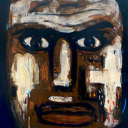    GRONK - painting of abstract face