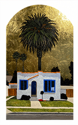 ROBERT GINDER - TV, painting, house, gold leaf, realism