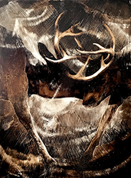 JAMES GRIFFITH - elk, painting, tar, animals, figurative, realism, abstract