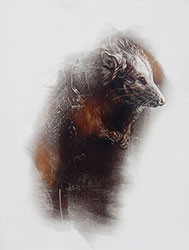 JAMES GRIFFITH - Possum - Relative, painting, tar, figurative, animal, abstract, realism