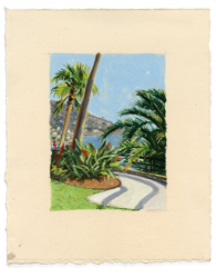 D.J. HALL - gouache landscape, plein air, painting