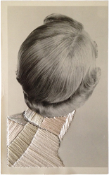 JOSEPH HEIDECKER - Back Flare, collage, thread, photograph, portrait