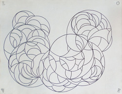 GEORGE HERMS - Figueroa Flower, drawing, abstract, minimal